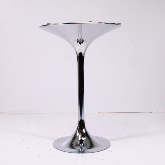 Chrome Pedestal Single Speaker Stand Tulip-Style Polished Metal Base-Speaker Stands & Mounts-SpenCertified-vintage-refurbished-electronics