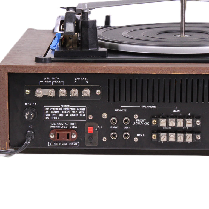 Claricon 27801 8-Track Stereo Receiver Turntable Console System Auto Record Changer-Turntables & Record Players-SpenCertified-vintage-refurbished-electronics