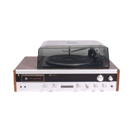 Claricon 27801 8-Track Stereo Receiver Turntable Console System Auto Record Changer-Turntables & Record Players-SpenCertified-vintage-refurbished-electronics