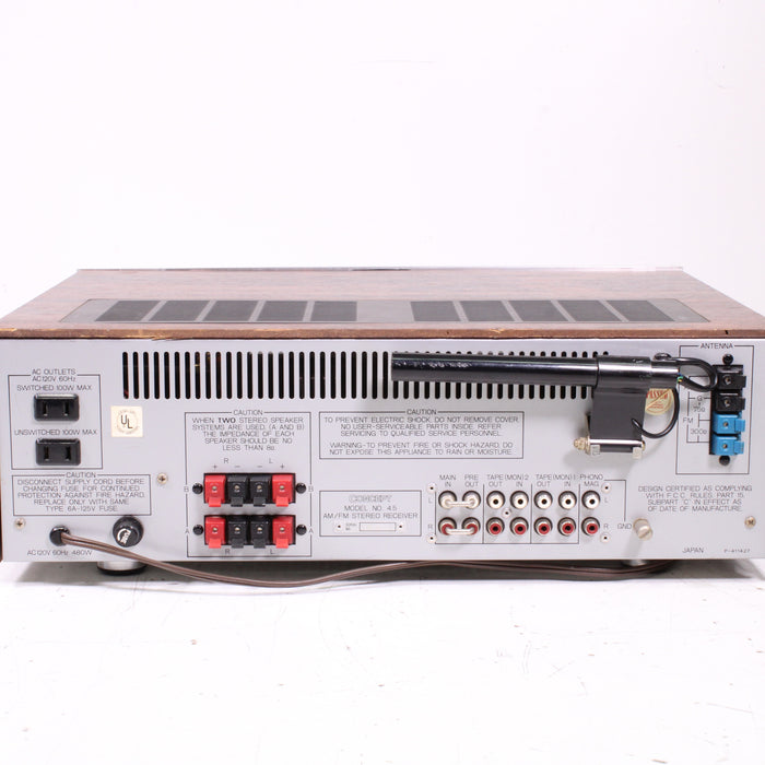 Concept 4.5 AM/FM Stereo Receiver Silver Face w/ Phono (1978)-Audio Receivers-SpenCertified-vintage-refurbished-electronics