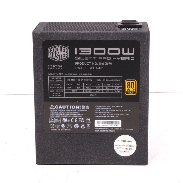 Cool Master 1300W SPH Silent Pro Hybrid RS-D00-SPHA-D3 Power Supply w/ Fan Controller-Computer Components-SpenCertified-vintage-refurbished-electronics