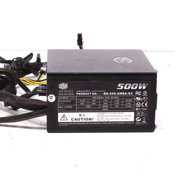Cooler Master Silent Pro 500W RS-500-AMBA-D3 Modular Active PFC Power Supply-Computer Components-SpenCertified-vintage-refurbished-electronics