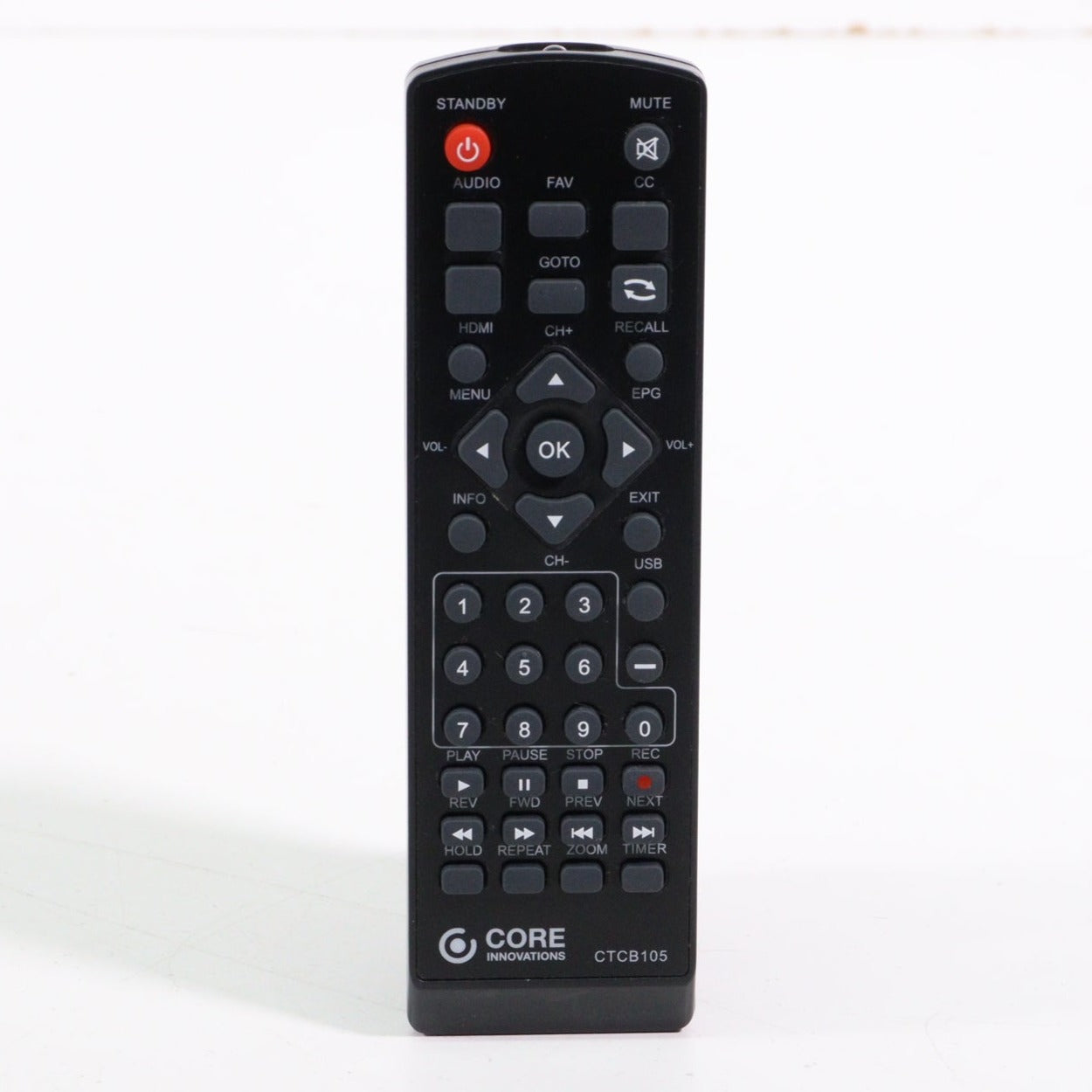 Core Innovations CTCB105 Remote Control for TV Converter DVR Box CTCB1