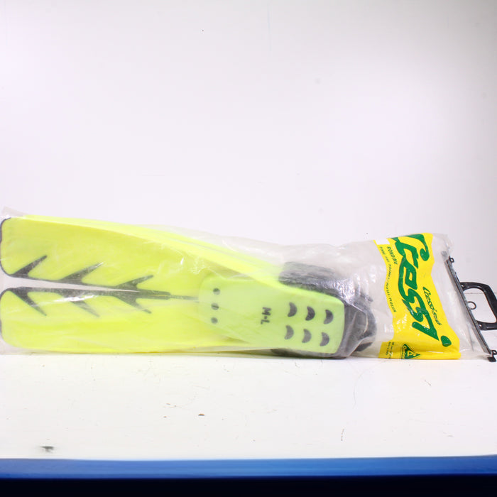 Cressi-Sub Rondine Adjustable Medium/Large Yellow Open-Heel Fins-Paddle Fin-SpenCertified-vintage-refurbished-electronics