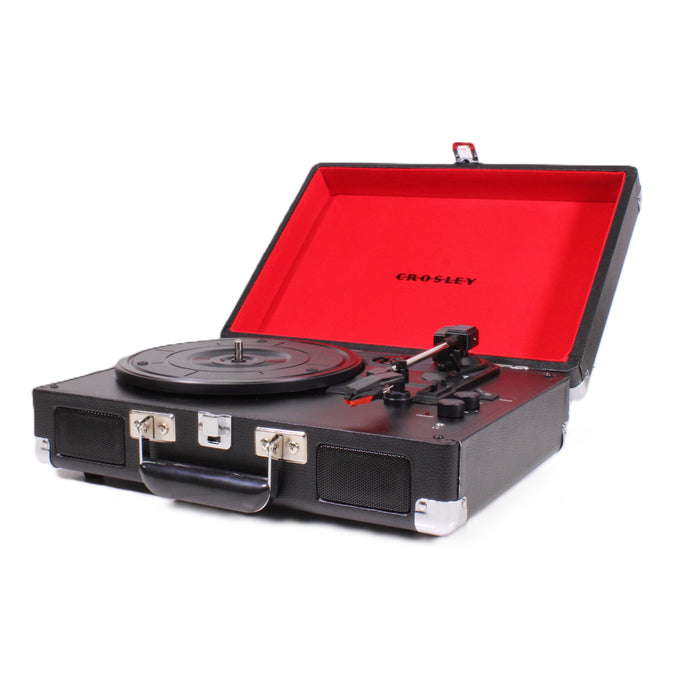 Crosley CR8005D-BK Cruiser Deluxe 3-Speed Bluetooth Portable Turntable Black (ORIGINAL BOX)-Electronics-SpenCertified-vintage-refurbished-electronics