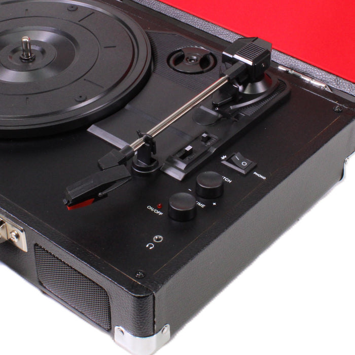 Crosley CR8005D-BK Cruiser Deluxe 3-Speed Bluetooth Portable Turntable Black (ORIGINAL BOX)-Electronics-SpenCertified-vintage-refurbished-electronics