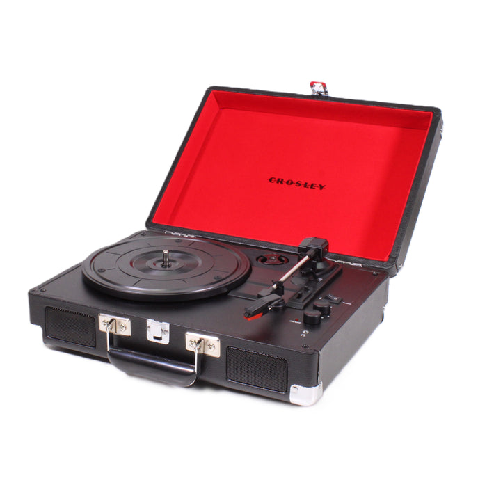 Crosley CR8005D-BK Cruiser Deluxe 3-Speed Bluetooth Portable Turntable Black (ORIGINAL BOX)-Electronics-SpenCertified-vintage-refurbished-electronics