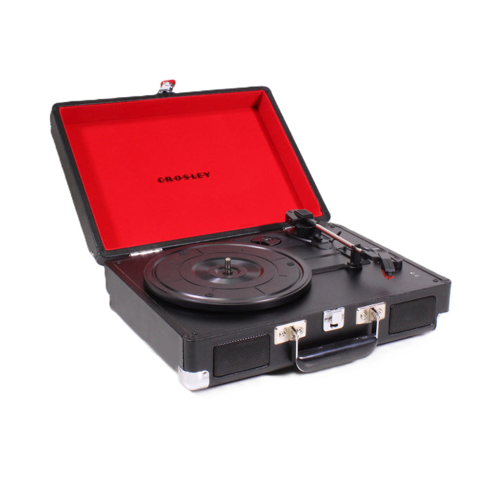 Crosley CR8005D-BK Cruiser Deluxe 3-Speed Bluetooth Portable Turntable Black (ORIGINAL BOX)-Electronics-SpenCertified-vintage-refurbished-electronics