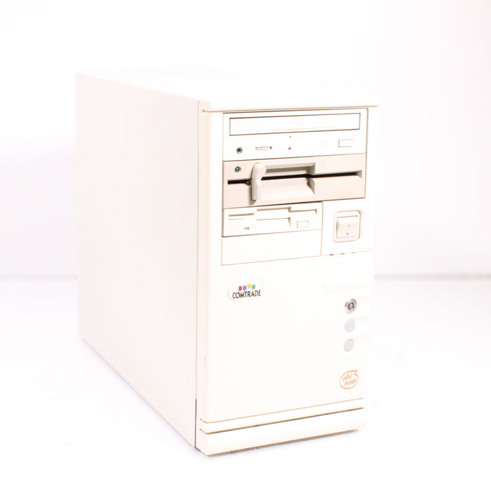 Custom Comtrade Vintage Desktop PC Pentium 133MHz Windows 95 AT Tower CD-ROM Floppy Ethernet-Computer Components-SpenCertified-vintage-refurbished-electronics