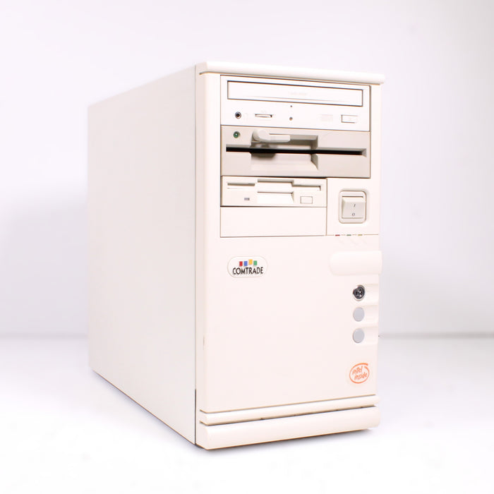 Custom Comtrade Vintage Desktop PC Pentium 133MHz Windows 95 AT Tower CD-ROM Floppy Ethernet-Computer Components-SpenCertified-vintage-refurbished-electronics