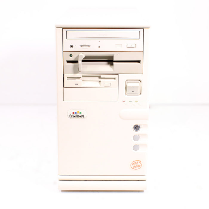 Custom Comtrade Vintage Desktop PC Pentium 133MHz Windows 95 AT Tower CD-ROM Floppy Ethernet-Computer Components-SpenCertified-vintage-refurbished-electronics