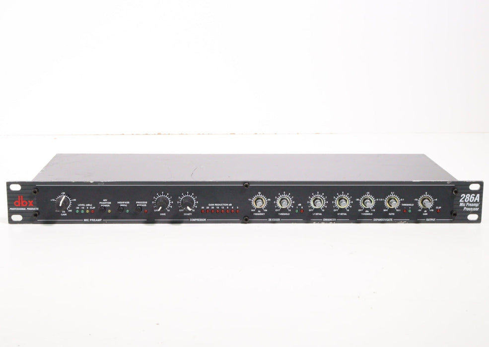 DBX 286A Microphone Preamp Processor with Compressor De-Esser Enhancer-Preamps-SpenCertified-vintage-refurbished-electronics