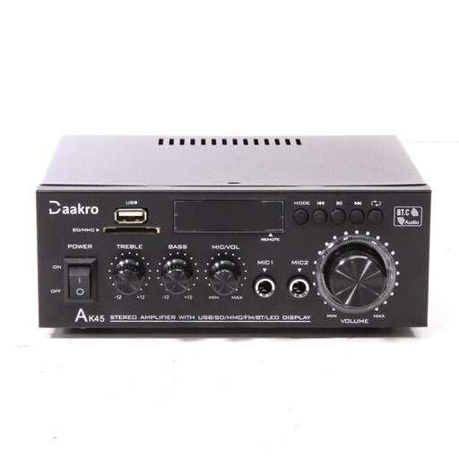 Daakro AK45 2-Ch Stereo Amplifier w/ USB, SD Card, FM Radio, Bluetooth-Audio & Video Receivers-SpenCertified-vintage-refurbished-electronics