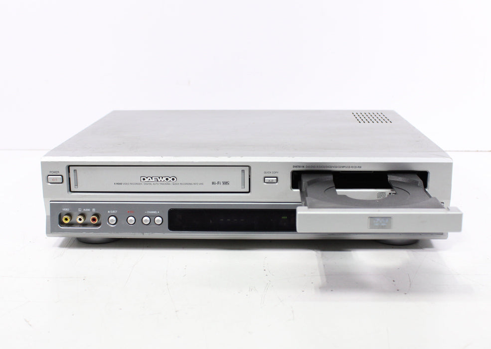 Daewoo DV6T811N DVD VHS Combo Player 6-Head Video Recorder Compatible with PAL (BLACK OR SILVER)-VCRs-SpenCertified-vintage-refurbished-electronics