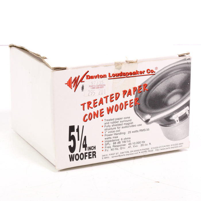 Dayton Audio 295-200 5.25" Midrange Speaker Driver Replacement Part 6 Ohms-Speaker Accessories-SpenCertified-vintage-refurbished-electronics