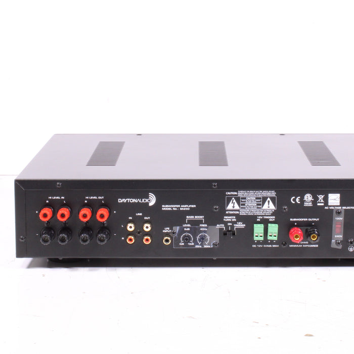 Dayton Audio SA230 Subwoofer Amplifier 230W-Power Amplifiers-SpenCertified-vintage-refurbished-electronics