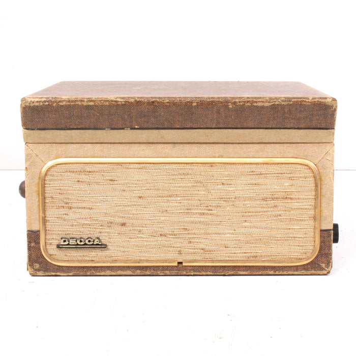 Decca DP-592 Portable 4-Speed Record Player System Built-In Speakers-Turntables & Record Players-SpenCertified-vintage-refurbished-electronics