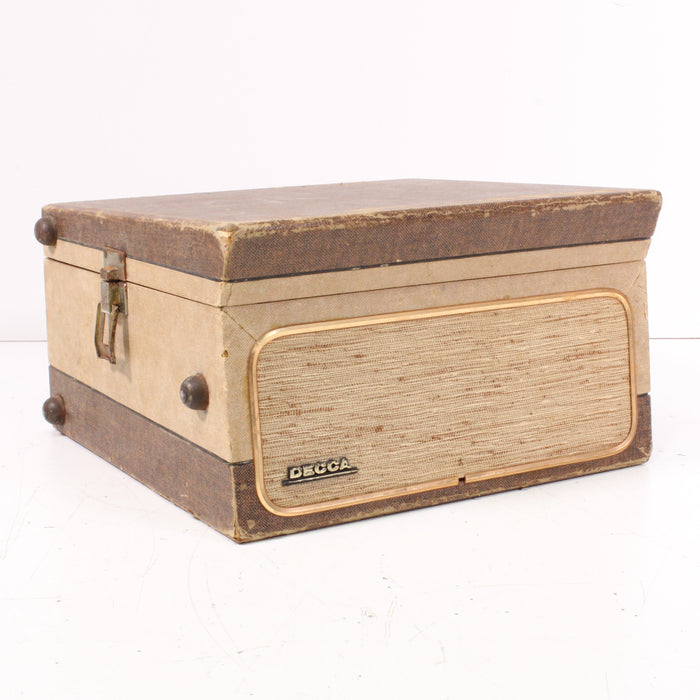 Decca DP-592 Portable 4-Speed Record Player System Built-In Speakers-Turntables & Record Players-SpenCertified-vintage-refurbished-electronics