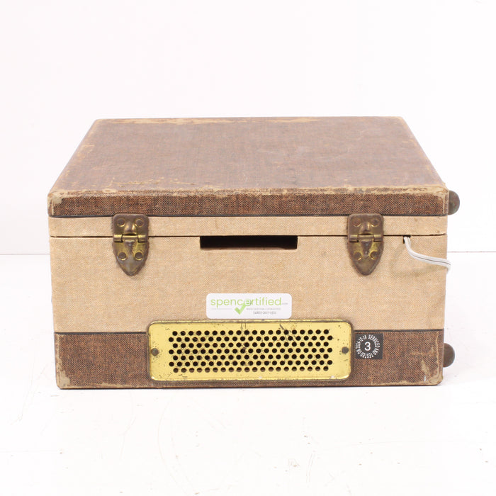 Decca DP-592 Portable 4-Speed Record Player System Built-In Speakers-Turntables & Record Players-SpenCertified-vintage-refurbished-electronics