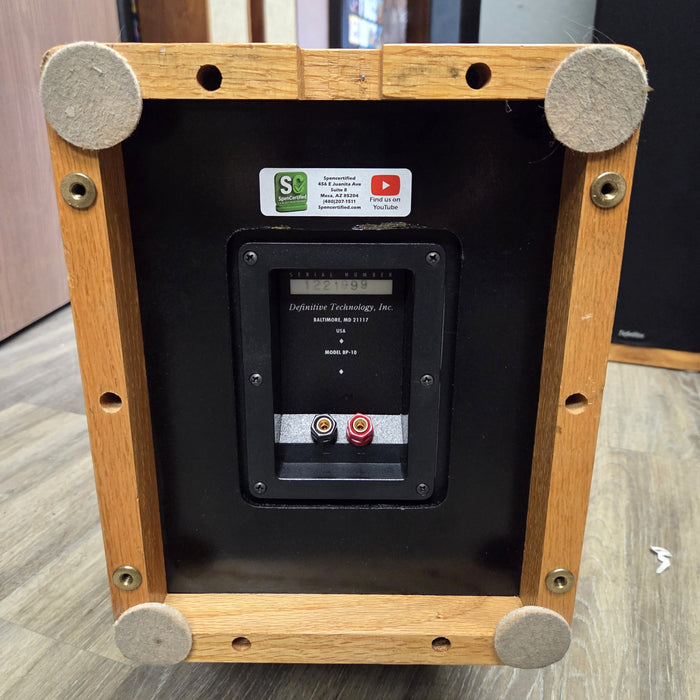 Definitive Technology BP-10 Vintage Bipolar Floorstanding Tower Speakers Oak Trim (Pair)-Speakers-SpenCertified-vintage-refurbished-electronics