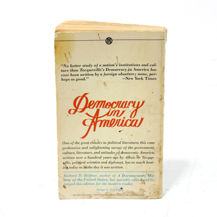 Democracy in America by Alexis de Tocqueville Paperback Book (1956)-Books-SpenCertified-vintage-refurbished-electronics