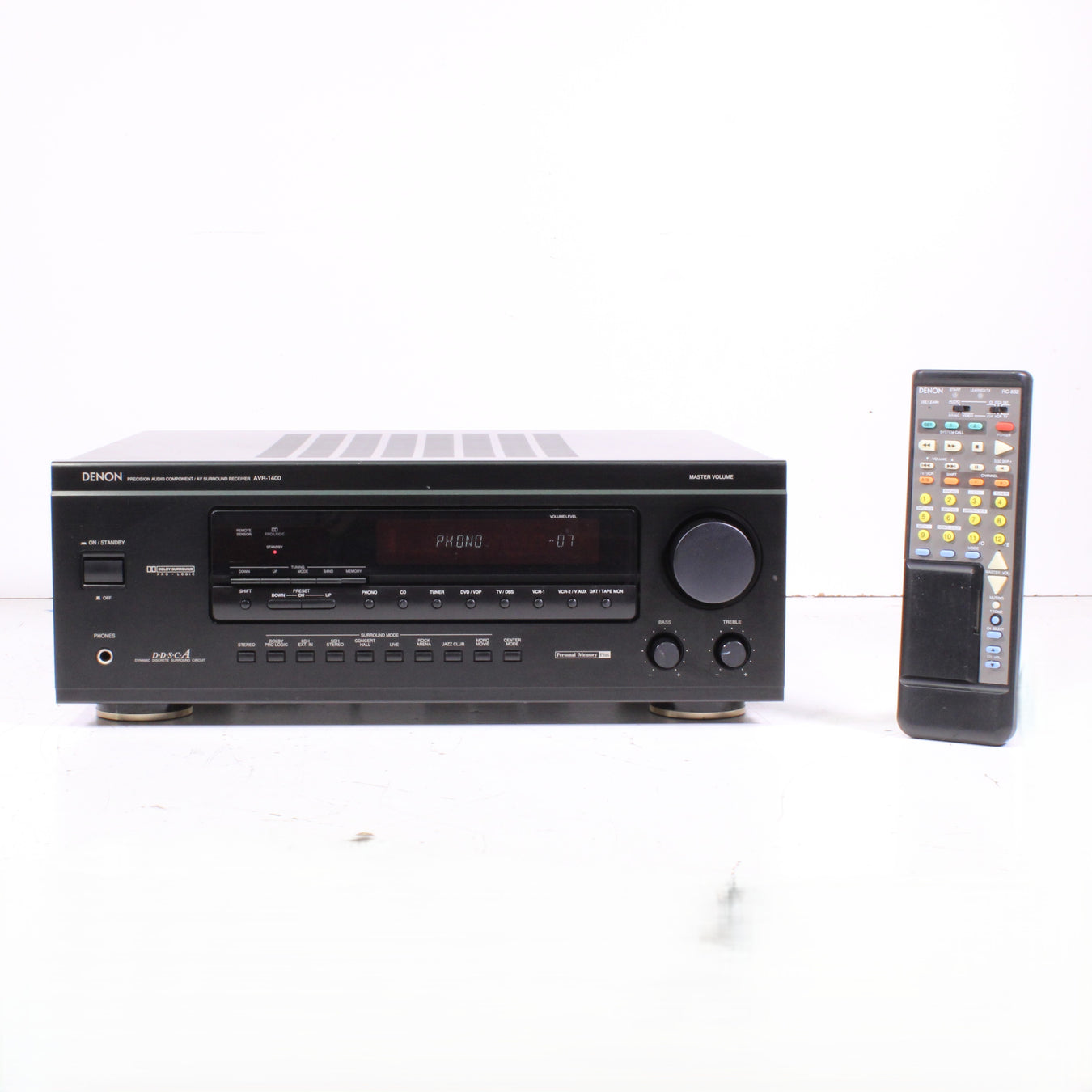 Denon AVR-1400 Audio Video Surround Receiver Dolby Pro Logic-Audio & Video Receivers-SpenCertified-vintage-refurbished-electronics