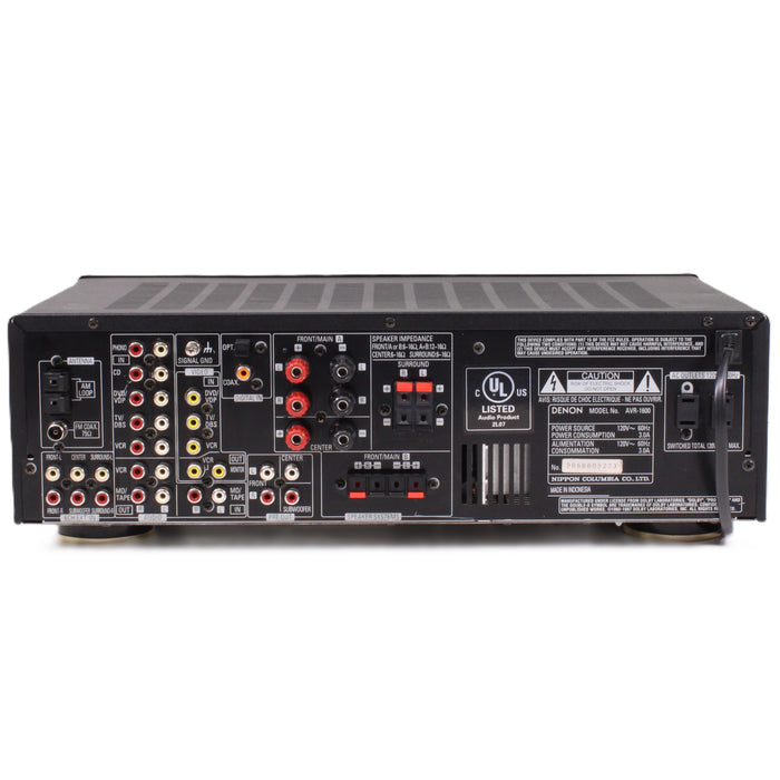 Denon AVR-1600 5.1 A/V Surround Receiver 60WPC Dolby Digital Phono-Audio & Video Receivers-SpenCertified-vintage-refurbished-electronics