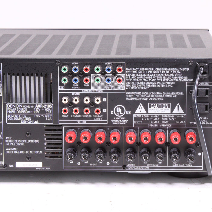 Denon AVR-2105 7.1 Channel A/V Surround Receiver Dolby Digital DTS