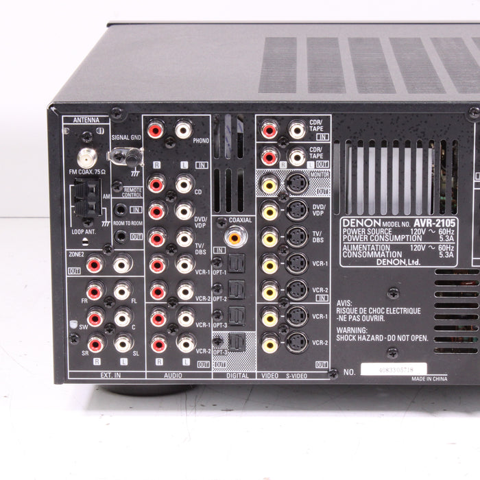 Denon AVR-2105 7.1 Channel A/V Surround Receiver Dolby Digital DTS