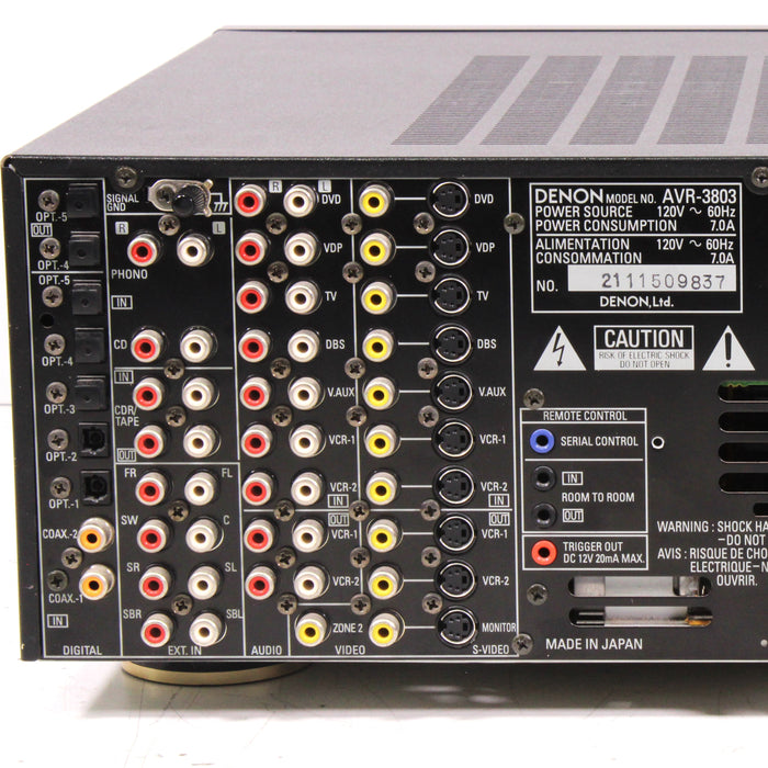 Denon AVR-3803 7.1 AV Home Theater Surround Receiver w/ Dolby Digital EX, DTS-ES (2003)-Audio & Video Receivers-SpenCertified-vintage-refurbished-electronics