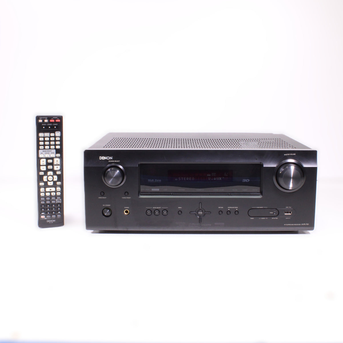 A&Dコンポ④ AV-710 オーディオ　チューナーとリモコン Denon AVR-791 AV Surround Receiver with HDMI USB — SpenCertified