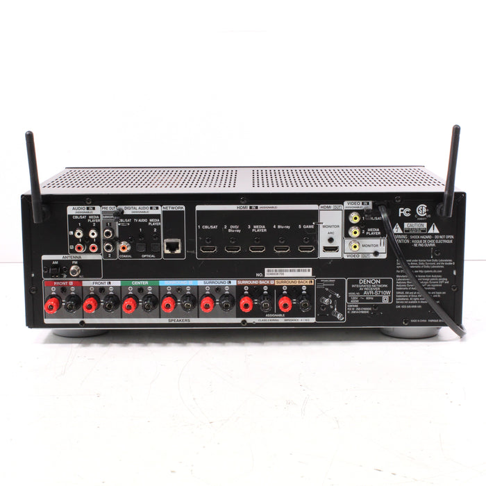 Denon AVR-S710W 7.2 CH Full 4K Ultra HD AV Receiver with Bluetooth (2015) (NO REMOTE)-Audio & Video Receivers-SpenCertified-vintage-refurbished-electronics