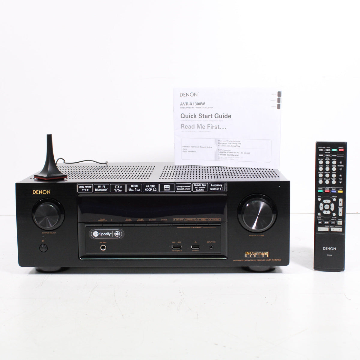 Denon AVR-X1300W 7.2 Channel Full 4K Bluetooth AV Receiver with