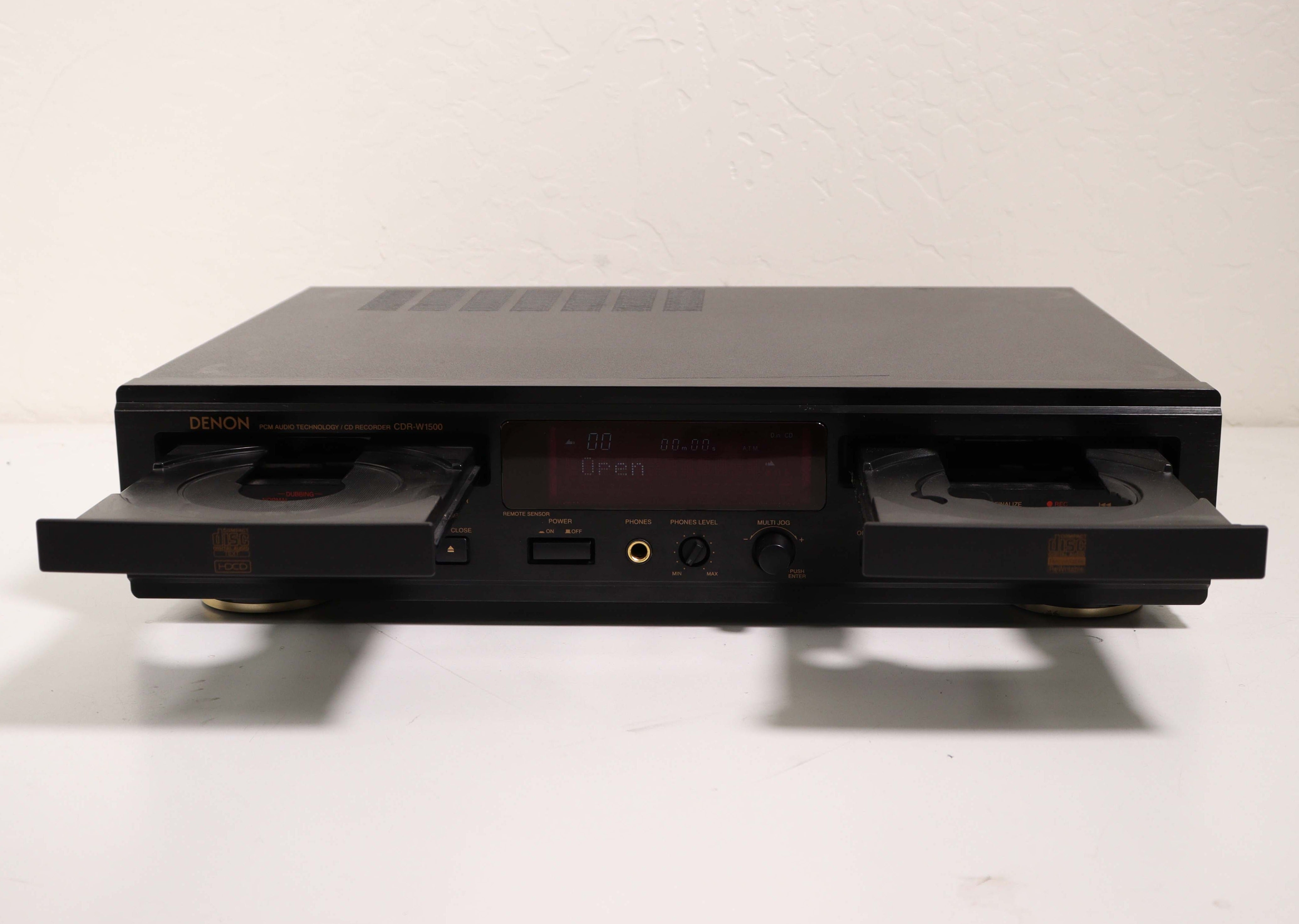 Denon CDR-W1500 Dual Tray CD Player Recorder with PCM Audio Technology