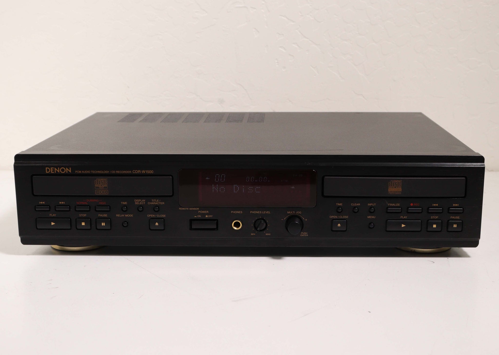 Denon CDR-W1500 Dual Tray CD Player Recorder with PCM Audio Technology