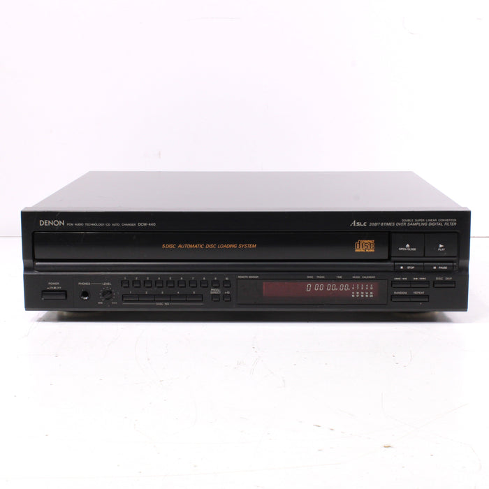 Denon DCM-440 5-Disc CD Compact Disc Changer Double Super Linear Converter (1993)-CD Players & Recorders-SpenCertified-vintage-refurbished-electronics