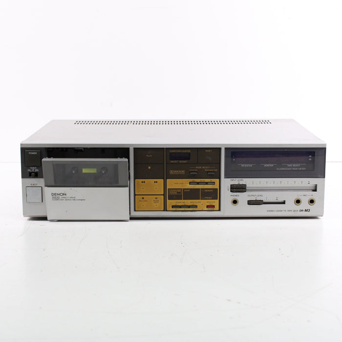 Denon DR-M3 3-Head Direct Drive Stereo Cassette Tape Deck (1983)-Cassette Players & Recorders-SpenCertified-vintage-refurbished-electronics