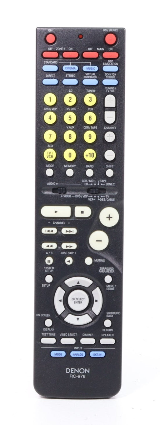 Denon RC-978 Remote Control for Audio Video Receiver AVR-1905 and More-Remote Controls-SpenCertified-vintage-refurbished-electronics