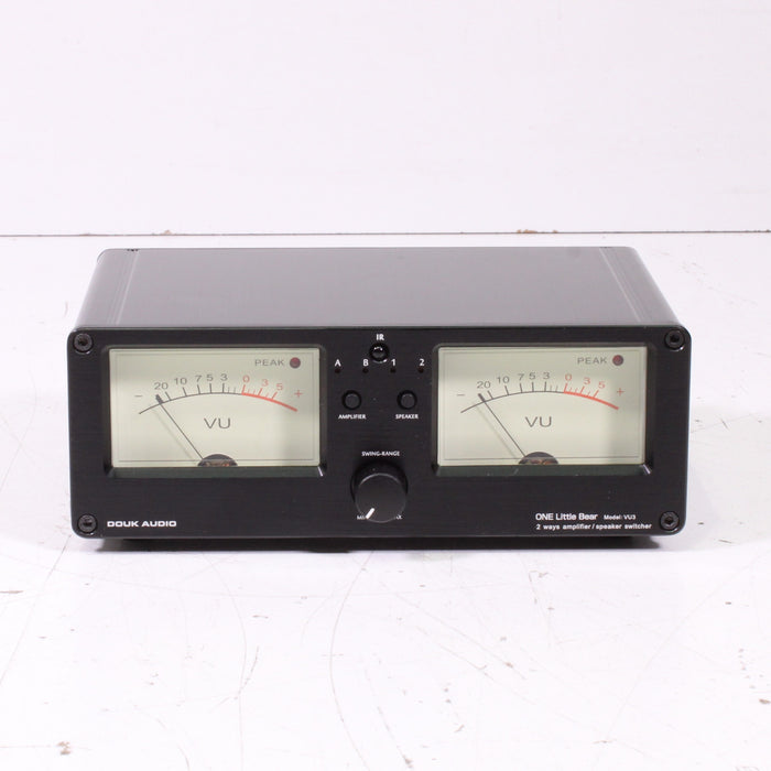 Douk Audio VU3 Dual Analog VU Meter 2-Way Amplifier / Speaker Audio Switcher (ORIGINAL BOX)-Audio Switcher-SpenCertified-vintage-refurbished-electronics