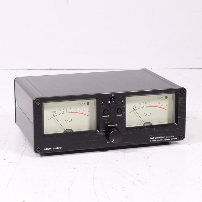 Douk Audio VU3 Dual Analog VU Meter 2-Way Amplifier / Speaker Audio Switcher (ORIGINAL BOX)-Audio Switcher-SpenCertified-vintage-refurbished-electronics