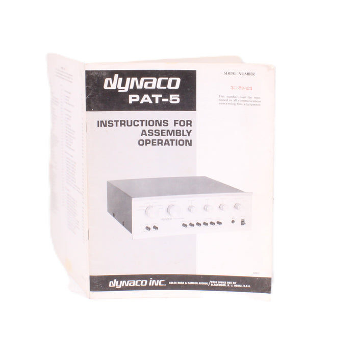 Dynaco PAT-5 Stereo Preamplifier Dual Phono Tape Dubbing Gold Face-Preamps-SpenCertified-vintage-refurbished-electronics