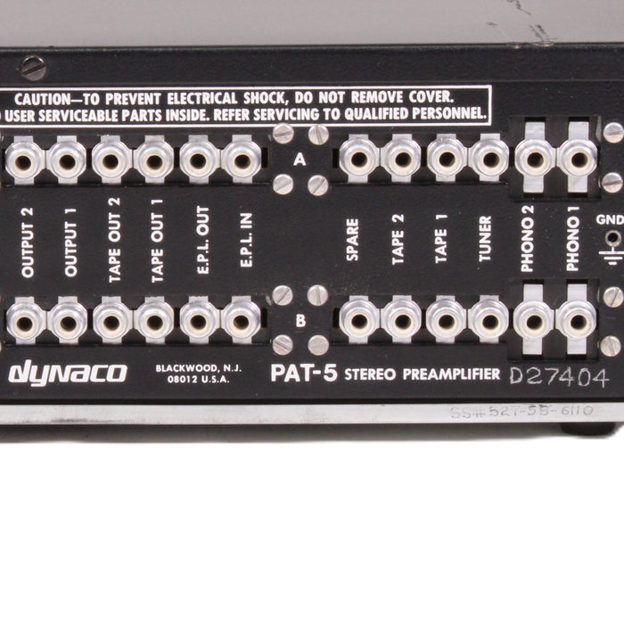 Dynaco PAT-5 Stereo Preamplifier Dual Phono Tape Dubbing Gold Face-Preamps-SpenCertified-vintage-refurbished-electronics