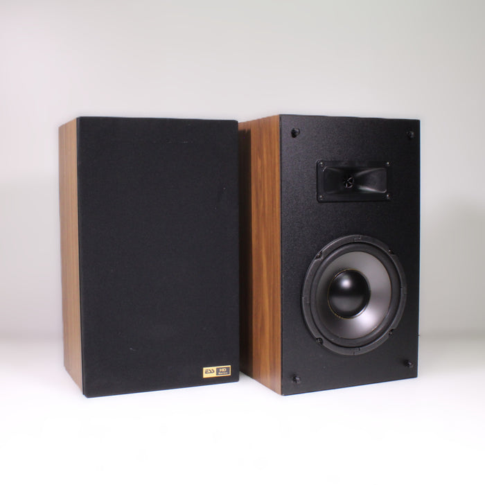 ESS HD Series Vintage 2-Way Speakers 8-Inch Woofers Horn Tweeters Walnut Pair-Speakers-SpenCertified-vintage-refurbished-electronics