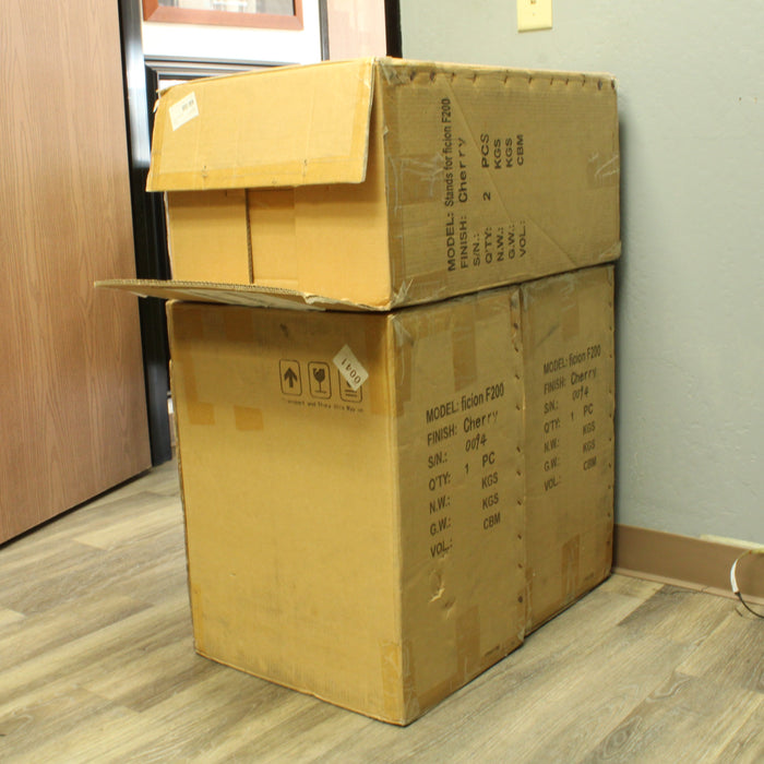 Eficion F200 Rare Cherry Wood Bookshelf Speaker Pair in Factory Boxes (NEW, UNOPENED)-Speakers-SpenCertified-vintage-refurbished-electronics