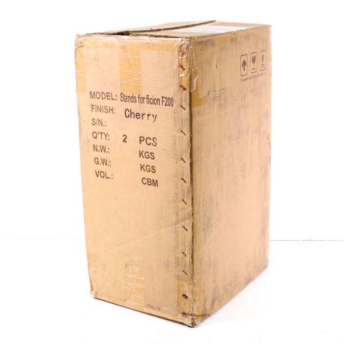 eFiction F200 Rare Cherry Wood Bookshelf Speaker Pair in Factory Boxes (NEW, UNOPENED)-Speakers-SpenCertified-vintage-refurbished-electronics
