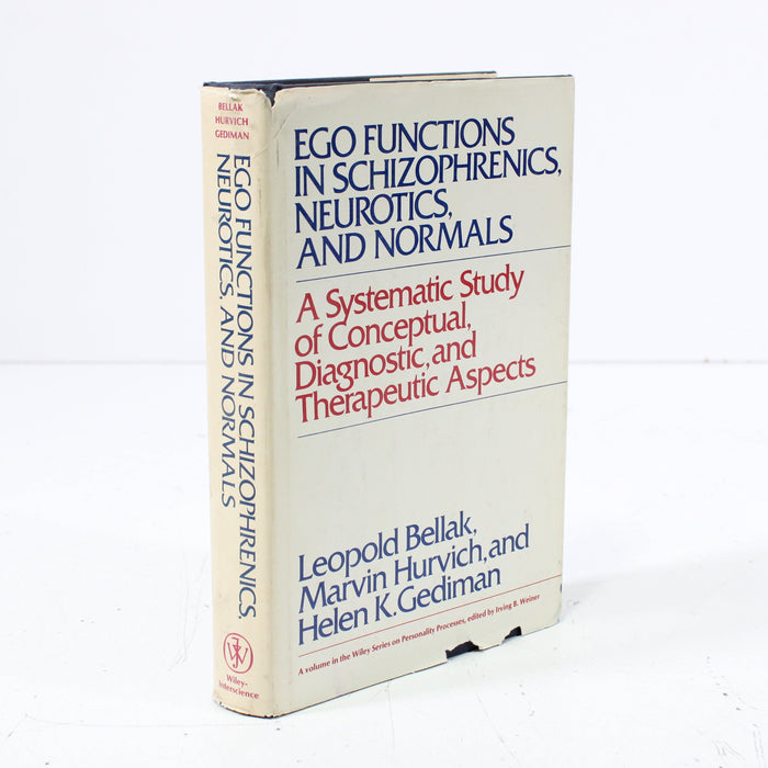 Ego Functions in Schizophrenics, Neurotics, and Normals by Bellak, Hurvich, and Gediman Hardcover Book (1973)-Books-SpenCertified-vintage-refurbished-electronics