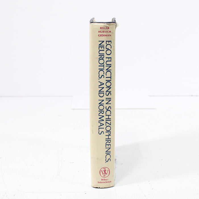 Ego Functions in Schizophrenics, Neurotics, and Normals by Bellak, Hurvich, and Gediman Hardcover Book (1973)-Books-SpenCertified-vintage-refurbished-electronics