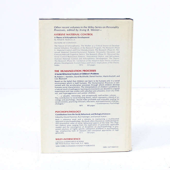 Ego Functions in Schizophrenics, Neurotics, and Normals by Bellak, Hurvich, and Gediman Hardcover Book (1973)-Books-SpenCertified-vintage-refurbished-electronics