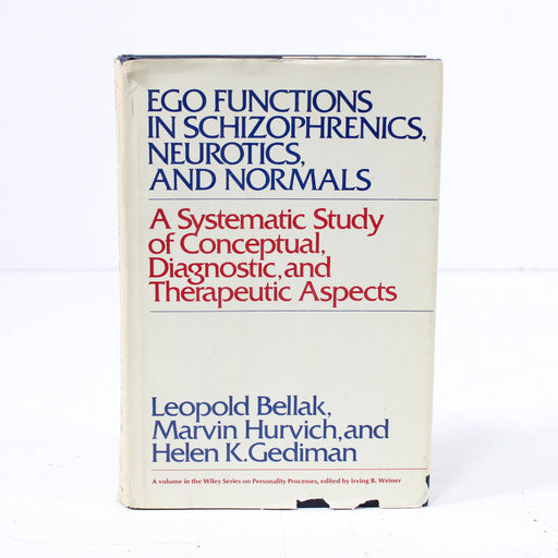 Ego Functions in Schizophrenics, Neurotics, and Normals by Bellak, Hurvich, and Gediman Hardcover Book (1973)-Books-SpenCertified-vintage-refurbished-electronics