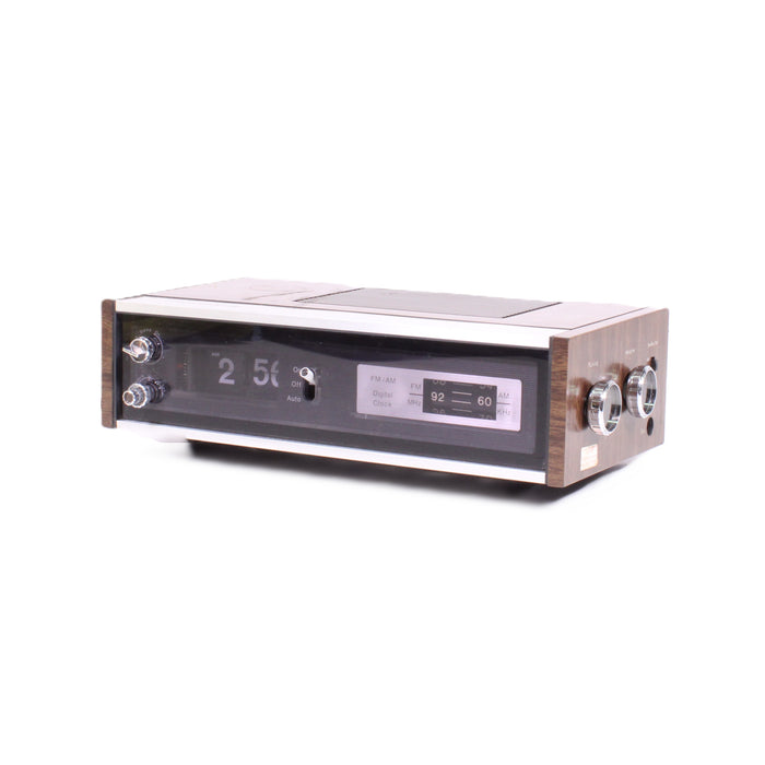 Electrophonic DCR-1210 AM/FM Digital Flip Clock Radio Woodgrain Vintage Alarm Clock-Radios-SpenCertified-vintage-refurbished-electronics
